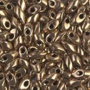 Miyuki long Magatama beads 4x7mm - Metallic dark bronze LMA-457